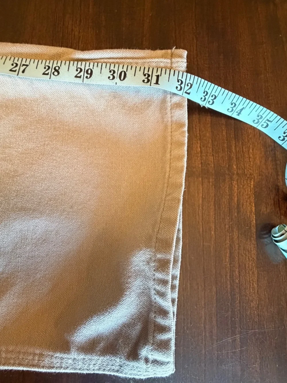 Men's Carhartt Canvas Carpenter Pants Tan, Size 34x32 (Label says 34x34)